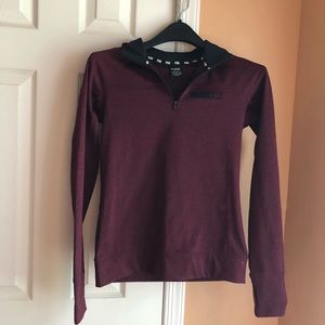 MAROON HALF ZIP FROM PINK